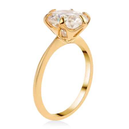 Strontium Titanate Solitaire Ring in Vermeil Yellow Gold Over Sterling Silver (Size 10.0) 4.25 ctw image number 3