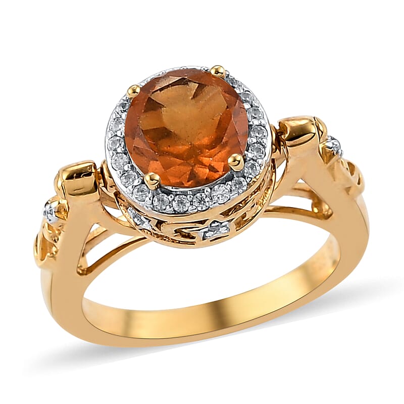 GP CELESTIAL DREAM COLLECTION Kuisa Rainbow Moonstone and Multi Gemstone Ring in Vermeil Yellow Gold Over Sterling Silver (Size 6.0) 2.85 ctw