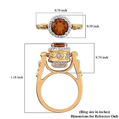GP CELESTIAL DREAM COLLECTION Kuisa Rainbow Moonstone and Multi Gemstone Ring in Vermeil Yellow Gold Over Sterling Silver (Size 6.0) 2.85 ctw