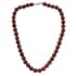 Red Jasper Beaded Necklace 18 Inches in Rhodium Over Sterling Silver 301.75 ctw image number 3