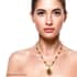 Karis Tiger's Eye Paper Clip Chain Fancy Necklace 18 Inches in 18K YG Plated 31.25 ctw image number 2