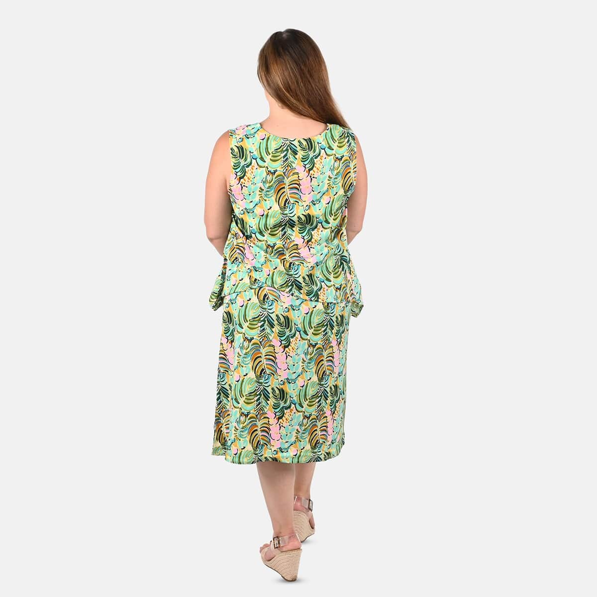 TAMSY Green Leaf Mother's Day Dress - S image number 1