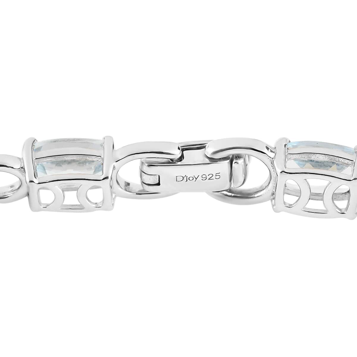 Espirito Santo Aquamarine and Natural White Zircon Bracelet in Platinum Over Sterling Silver (7.25 In) 7.25 ctw image number 3