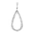Diamond Drop Pendant in Platinum Over Sterling Silver 1.05 ctw image number 3