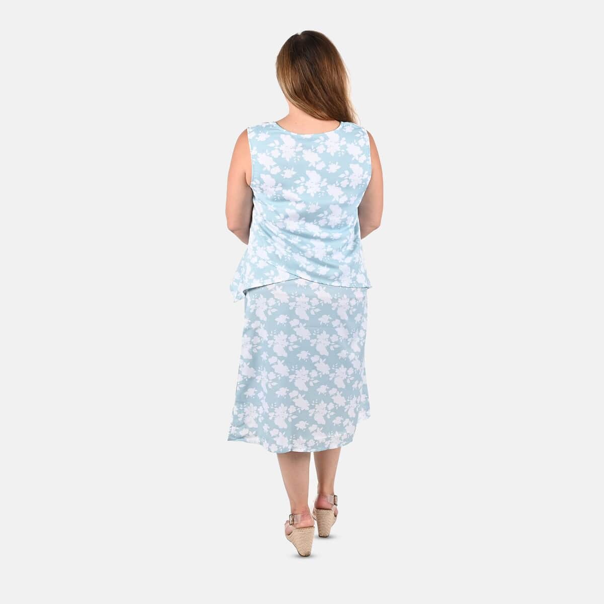 Tamsy Mint Floral Printed Dress - S image number 1