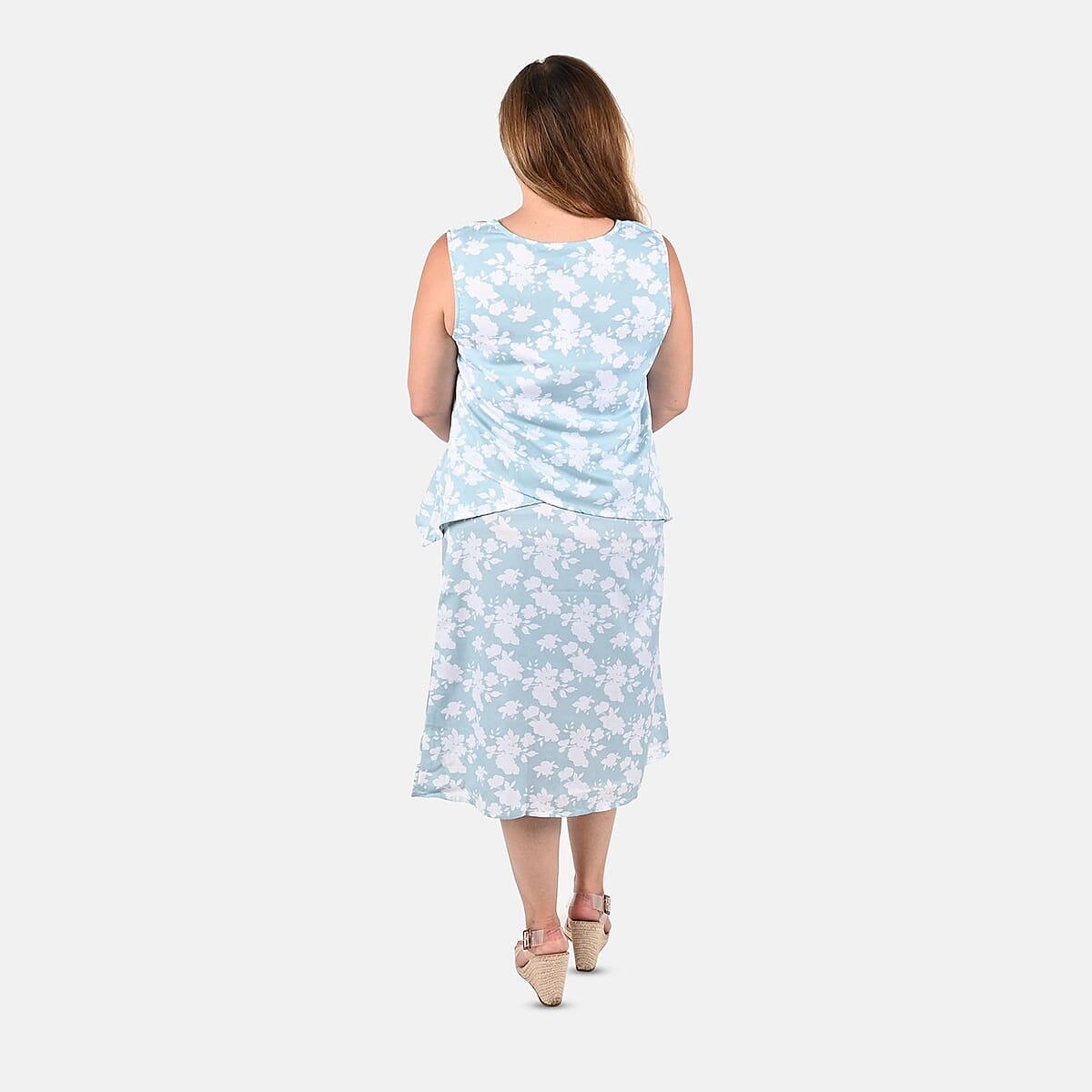 Tamsy Mint Floral Printed Dress - XL image number 1