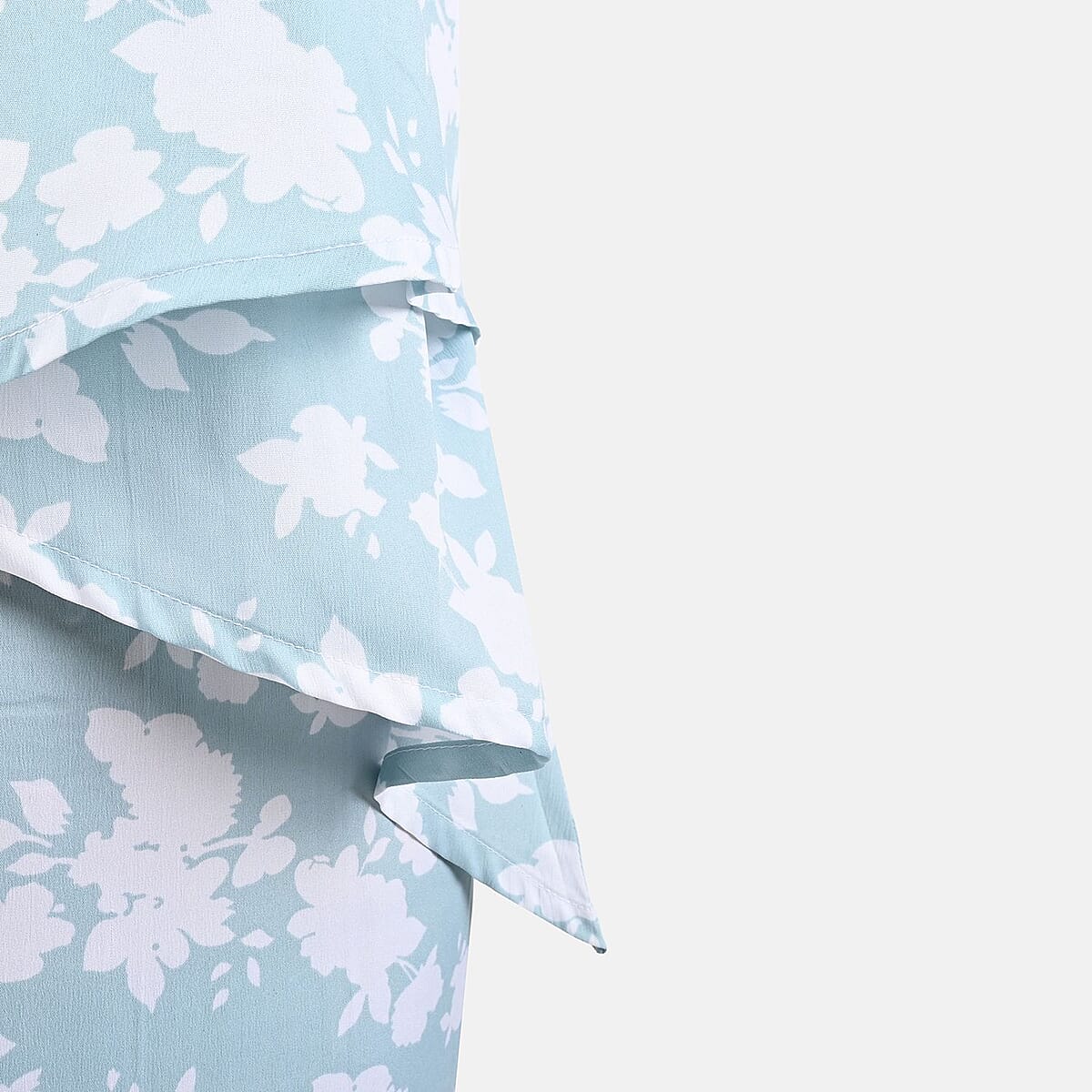 Tamsy Mint Floral Printed Dress - XL image number 4