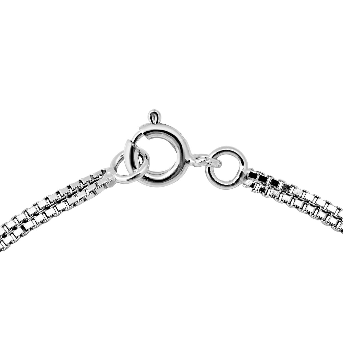 Simulated Diamond Bracelet in Rhodium Over Sterling Silver (7.50 In) image number 1