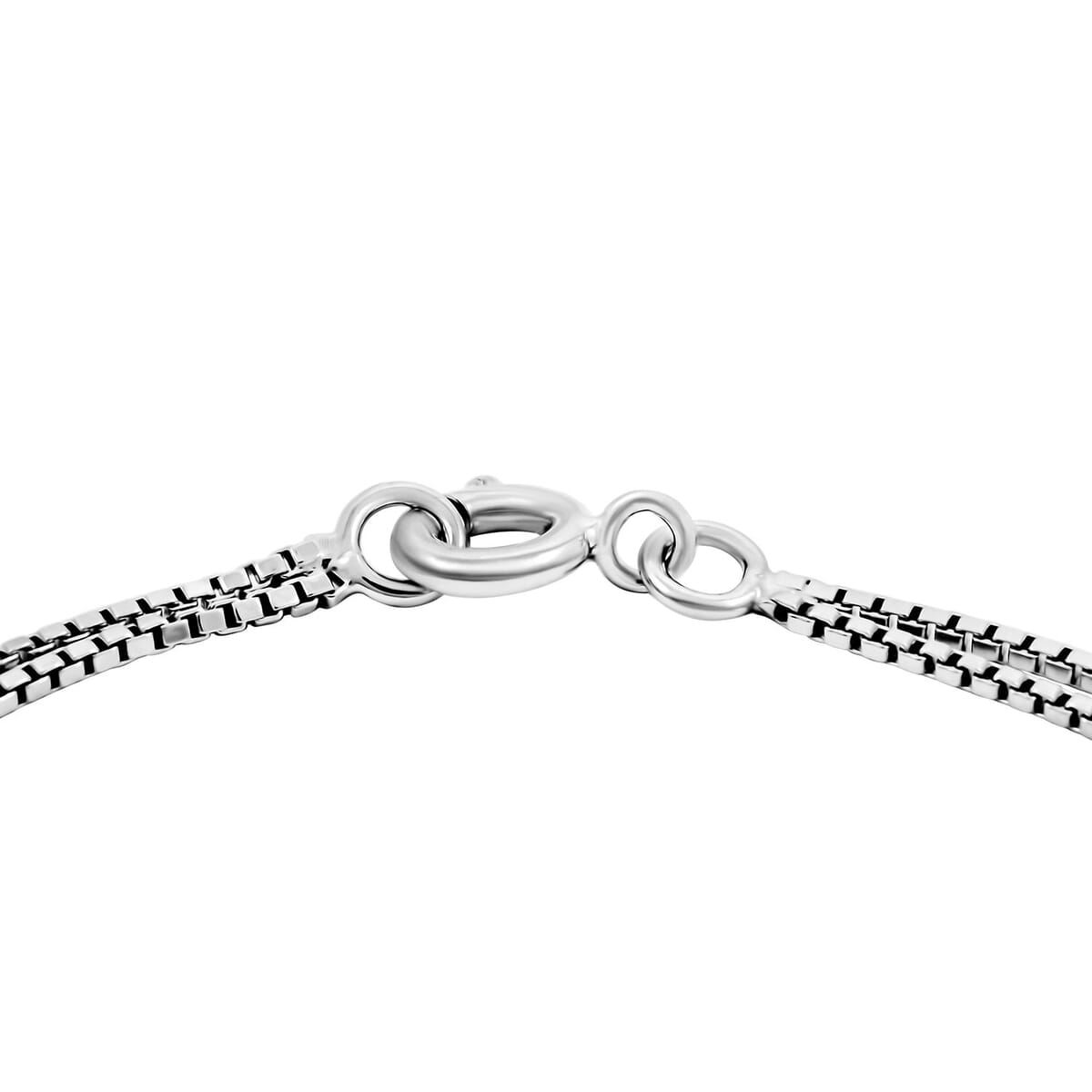 Simulated Diamond Bracelet in Rhodium Over Sterling Silver (7.50 In) image number 3
