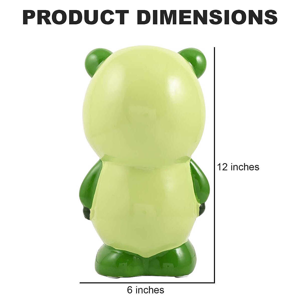 Green Frog Piggy Bank Clock image number 3