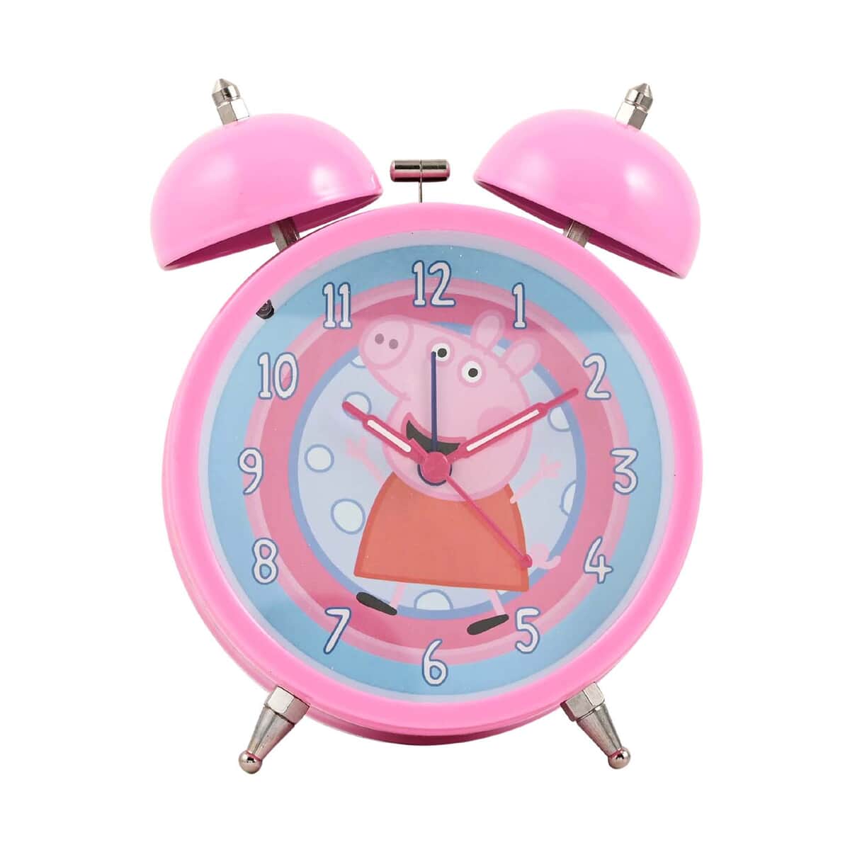 Pink Peppa Pig Double Bell Alarm Clock image number 0