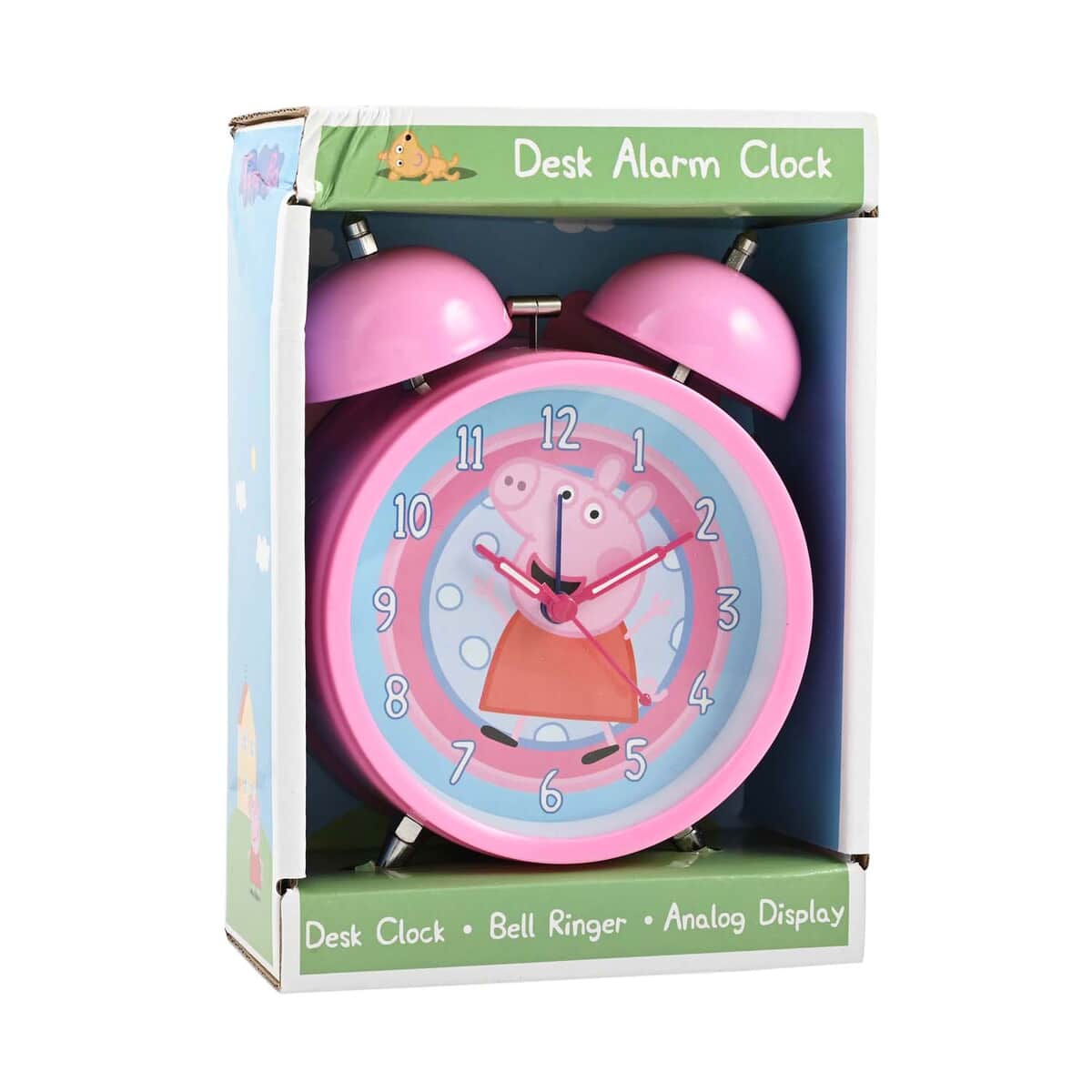 Pink Peppa Pig Double Bell Alarm Clock image number 4