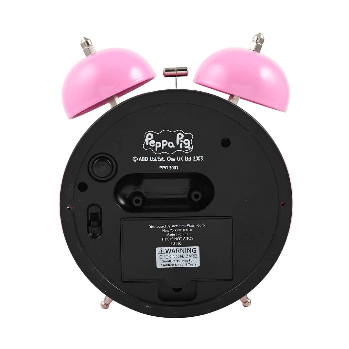 Pink Peppa Pig Double Bell Alarm Clock image number 6