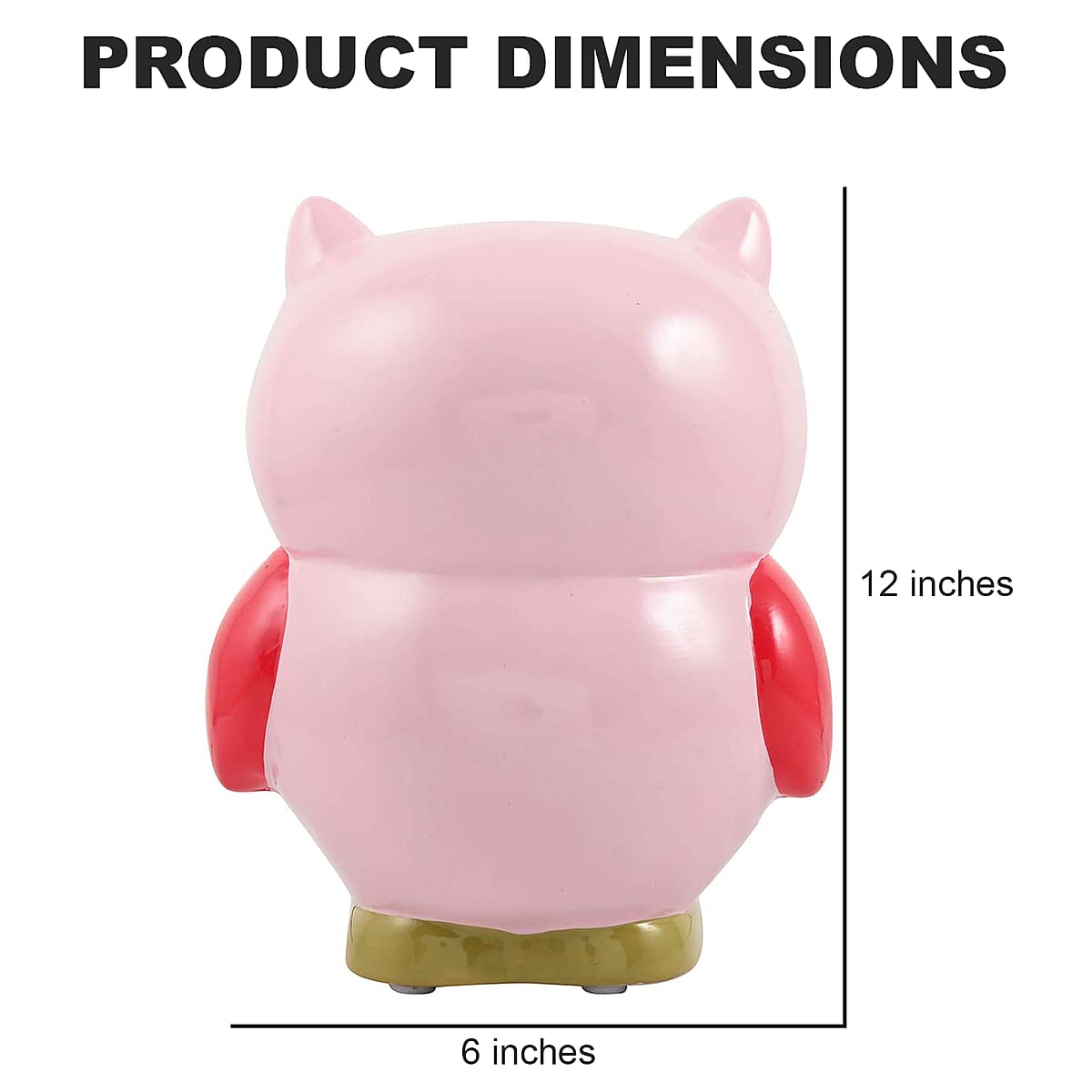 Pink Owl Piggy Bank Clock image number 3
