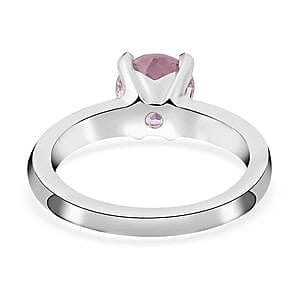 Martha Rocha Kunzite 1.77 ctw Ring in Platinum Over Sterling Silver (Size 11.5)