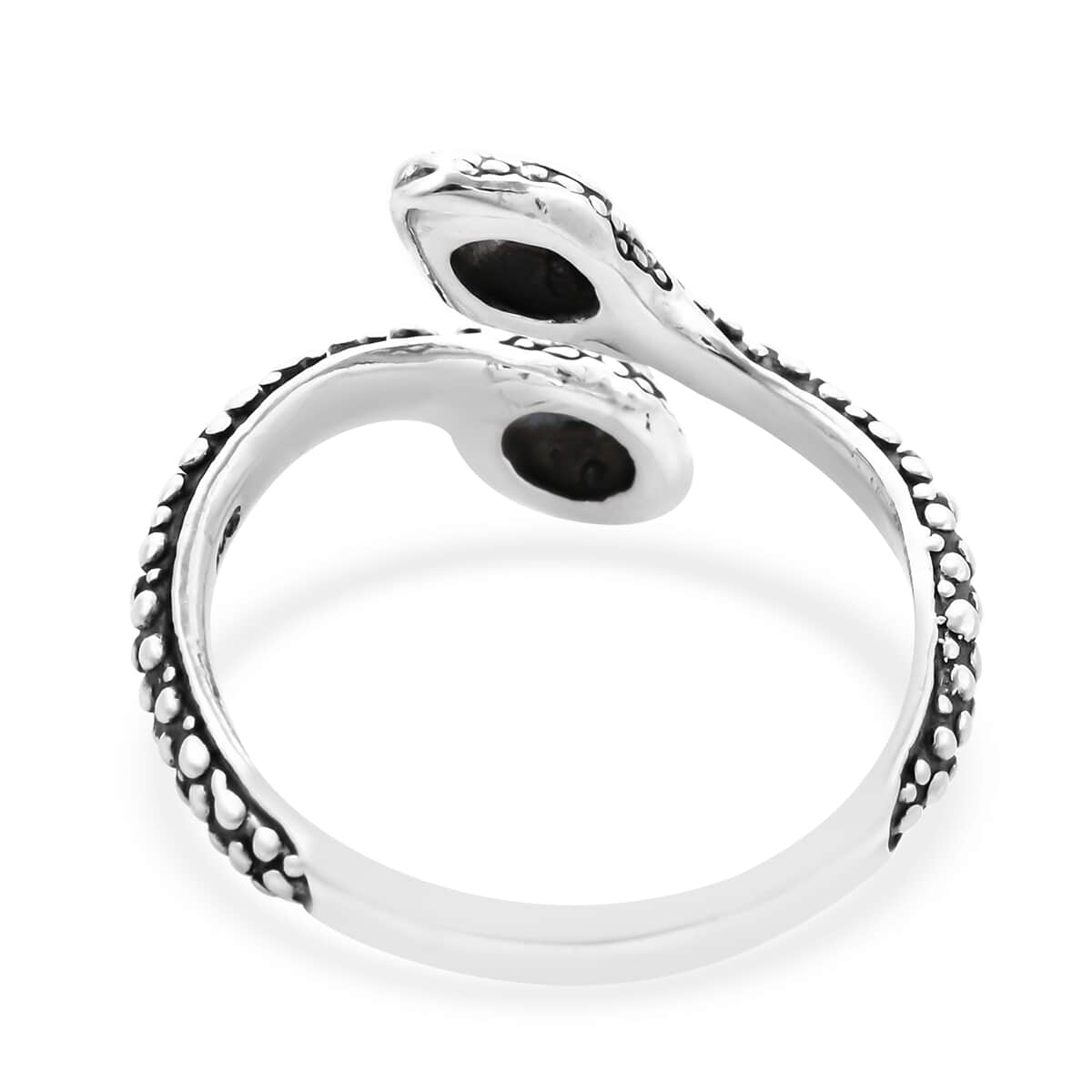 Sterling Silver Couple Snake Ring 3.20 Grams image number 4