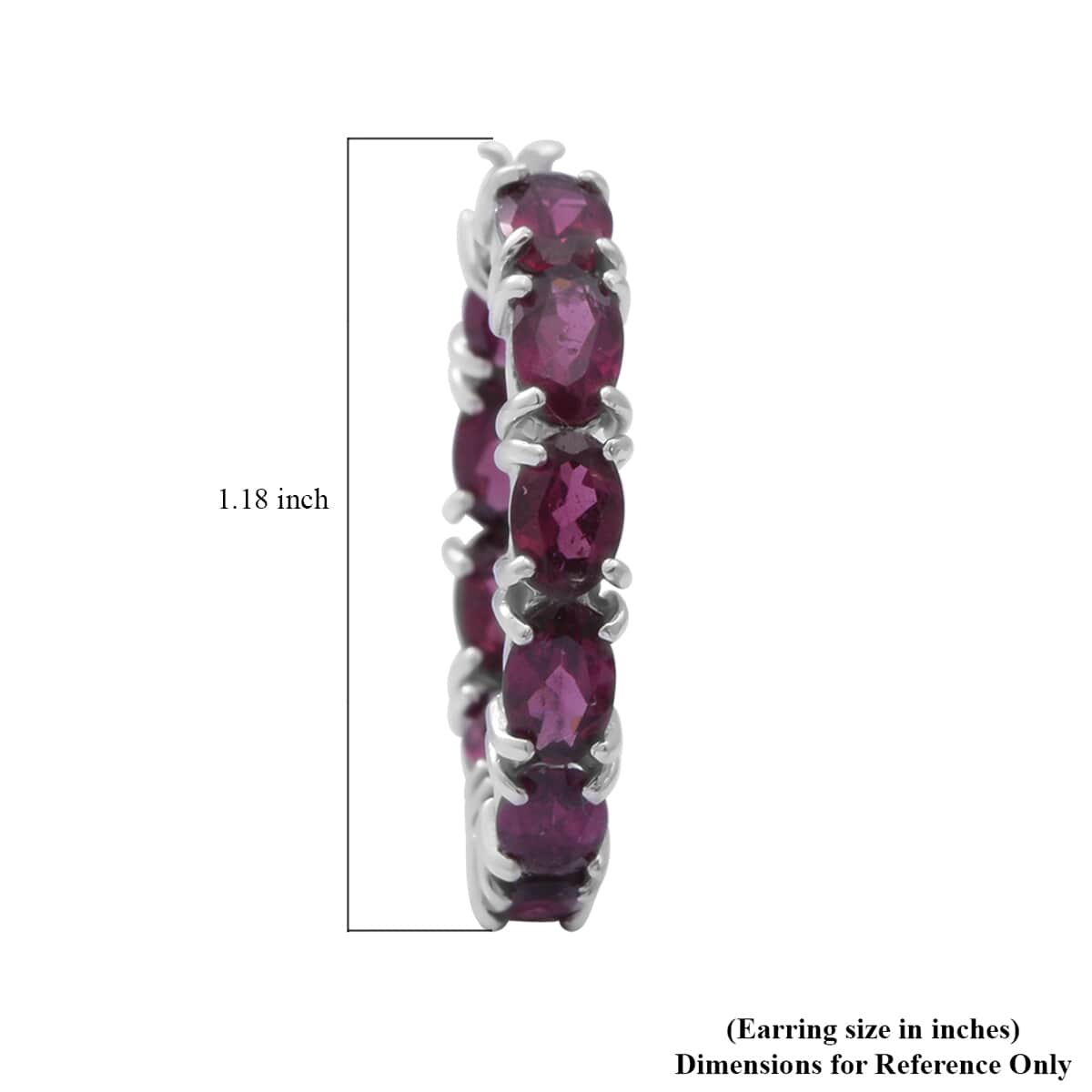 Orissa Rhodolite Garnet and Multi Gemstone Earrings in Platinum Over Sterling Silver 10.65 ctw image number 3