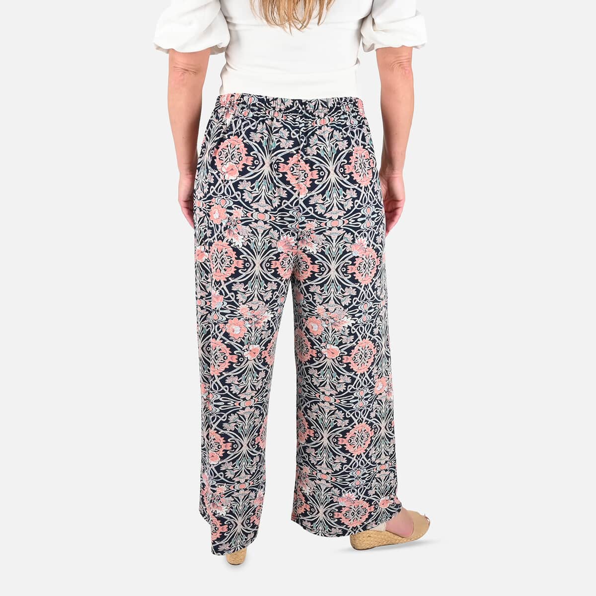 Tamsy Navy with Pink Printed Trouser - One Size Fits Most image number 2