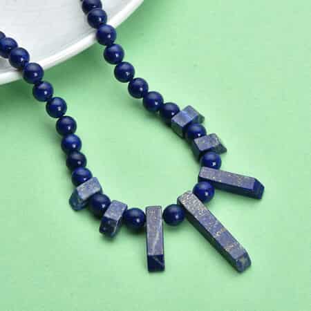 Lapis Lazuli Necklace 18-20 Inches in Silvertone 160.00 ctw image number 1