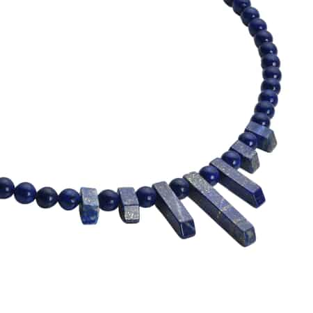 Lapis Lazuli Necklace 18-20 Inches in Silvertone 160.00 ctw image number 2