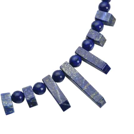 Lapis Lazuli Necklace 18-20 Inches in Silvertone 160.00 ctw image number 3