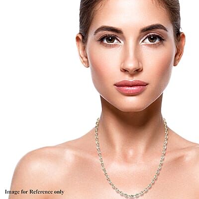 Luxoro 14K Yellow Gold AAA Turkizite Line Necklace 18 Inches 7.50 Grams 23.75 ctw