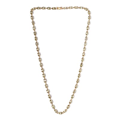 Luxoro 14K Yellow Gold AAA Turkizite Line Necklace 18 Inches 7.50 Grams 23.75 ctw
