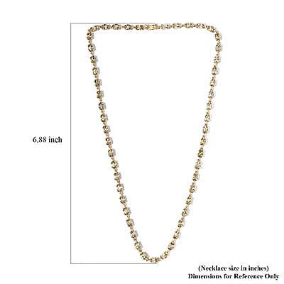 Luxoro 14K Yellow Gold AAA Turkizite Line Necklace 18 Inches 7.50 Grams 23.75 ctw