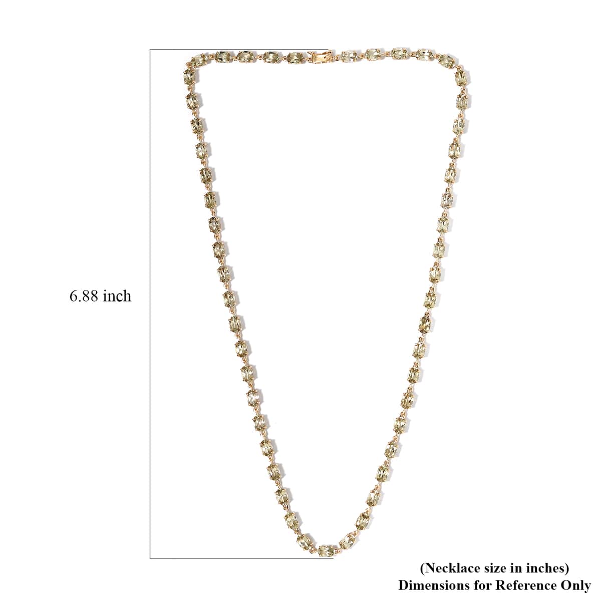 Luxoro 14K Yellow Gold AAA Turkizite Line Necklace 18 Inches 7.50 Grams 23.75 ctw image number 5