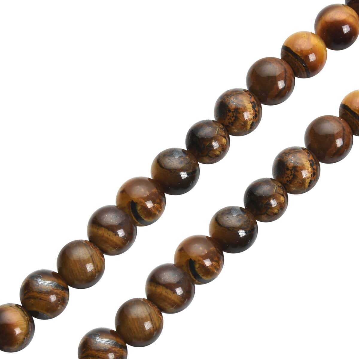 Tiger's Eye Necklace 18-20 Inches in Silvertone 162.00 ctw image number 4
