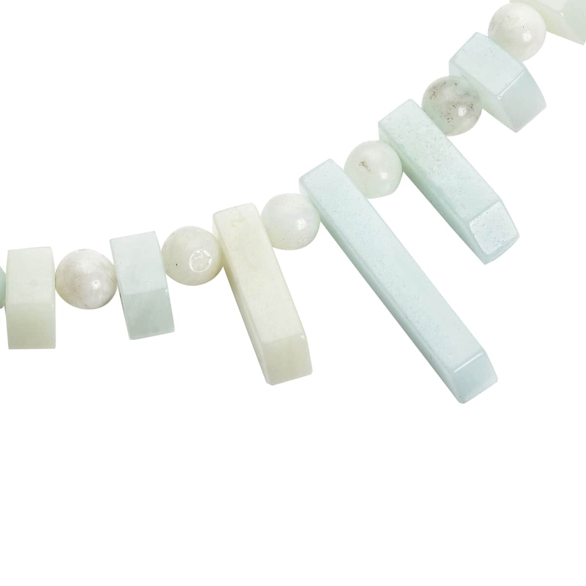 Multi Color Amazonite Necklace 18-20 Inches in Silvertone 157.00 ctw image number 3