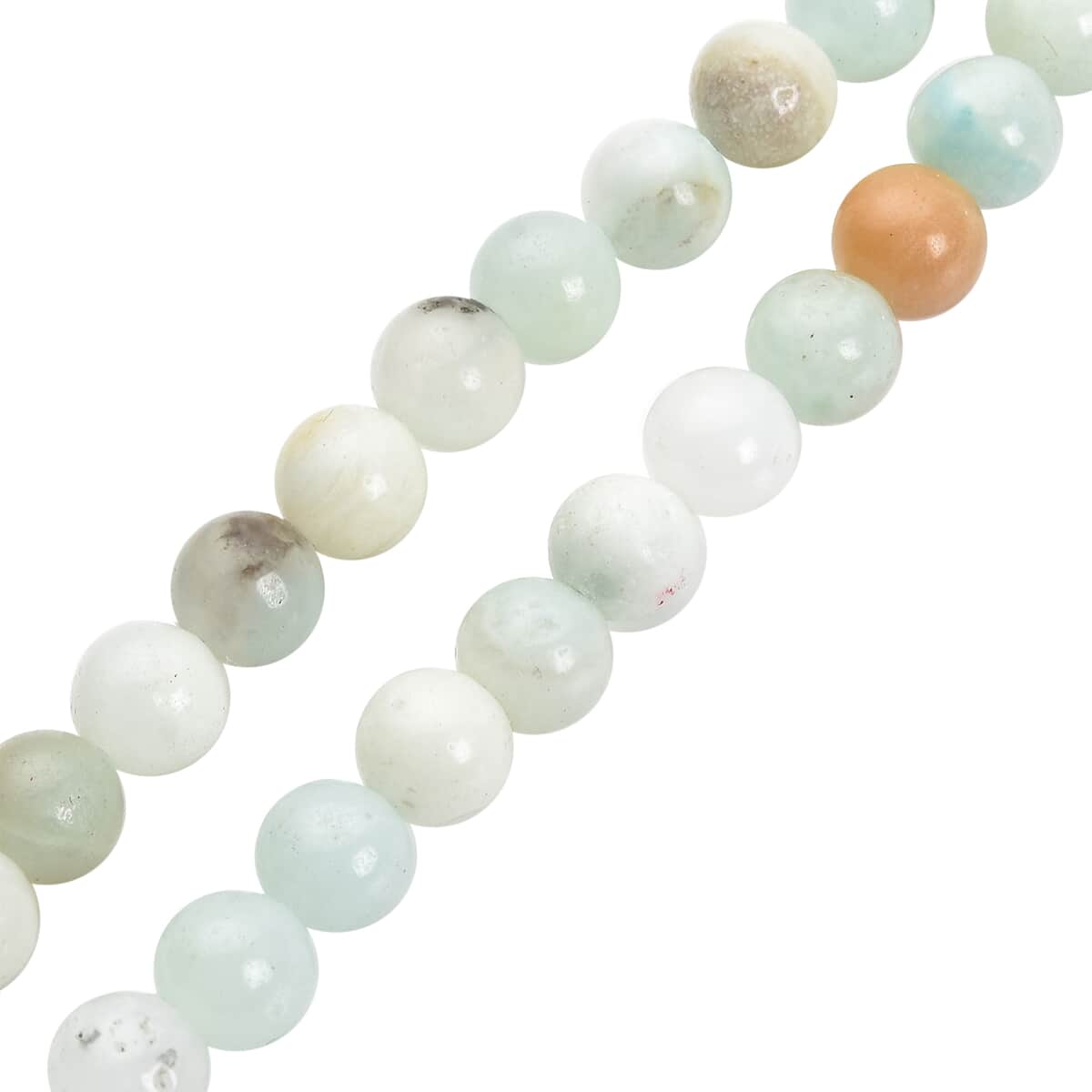 Multi Color Amazonite Necklace 18-20 Inches in Silvertone 157.00 ctw image number 5