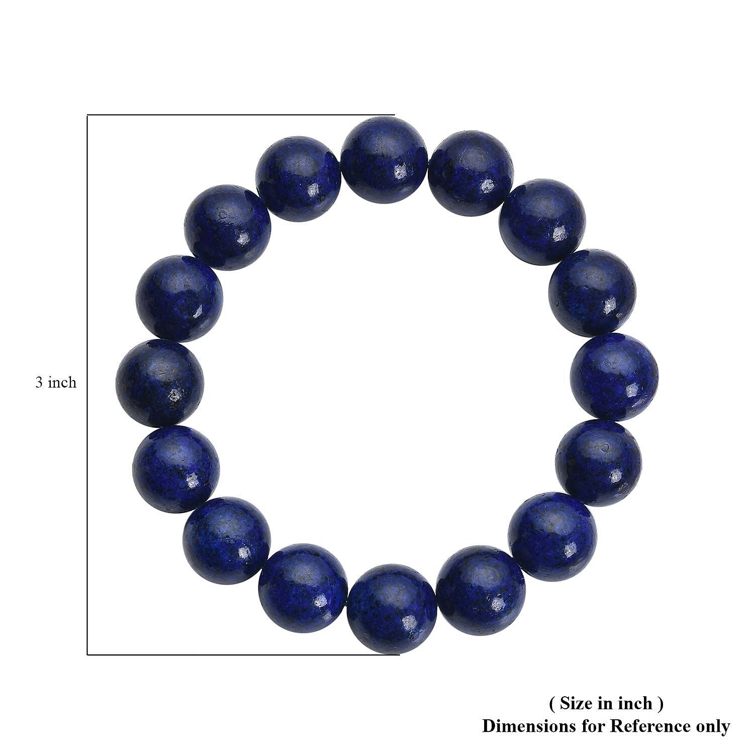 Lapis Lazuli Beaded Stretch Bracelet 205.00 ctw