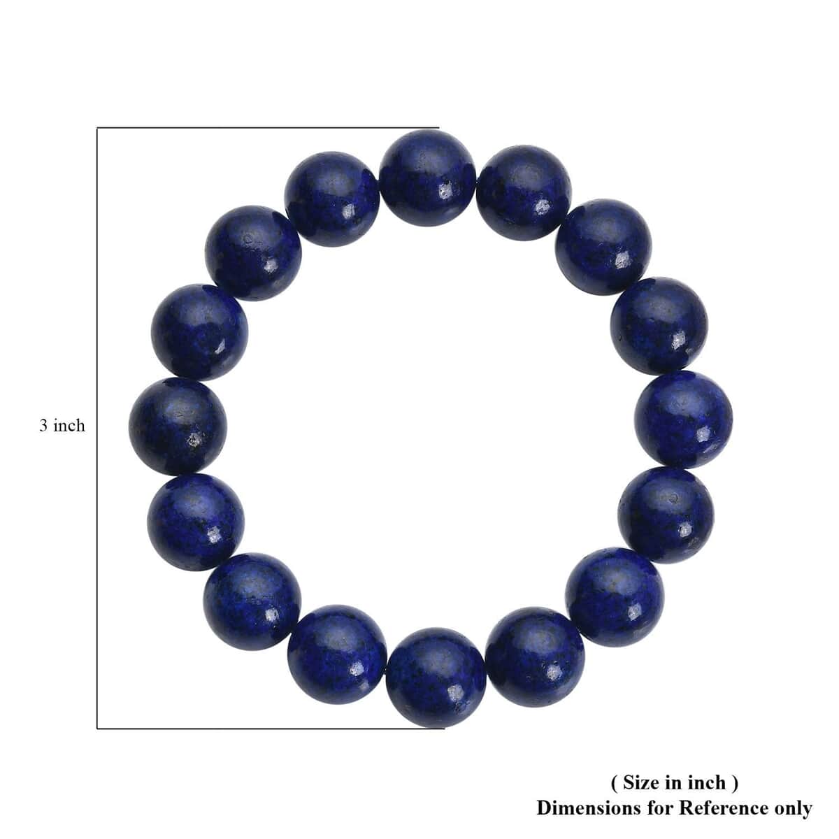 Lapis Lazuli Beaded Stretch Bracelet 205.00 ctw image number 2