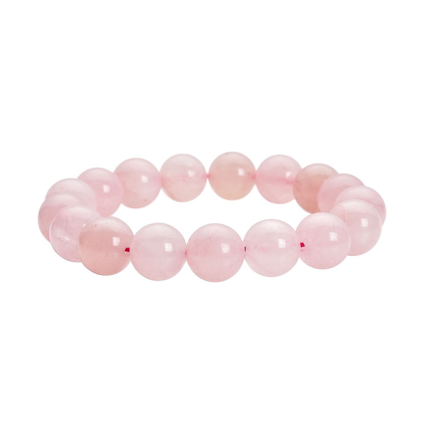 Galilea Rose Quartz Beaded Stretch Bracelet 215.00 ctw