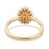 ILIANA 18K Yellow Gold AAA Songea Sapphire and G-H SI Diamond Halo Ring 3.10 Grams 1.35 ctw image number 4