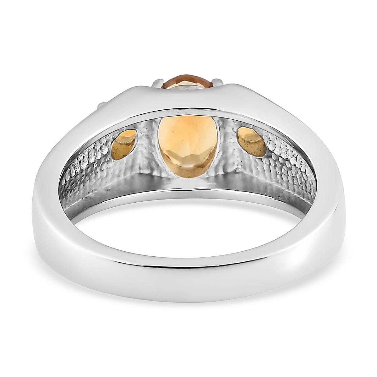 Serra Gaucha Citrine Men's Ring in Stainless Steel (Size 11.0) 1.50 ctw