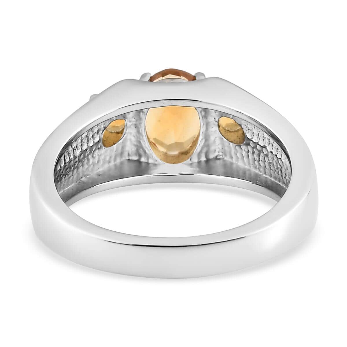 Serra Gaucha Citrine Men's Ring in Stainless Steel (Size 9.0) 1.50 ctw image number 4
