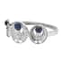 Lapis Lazuli Angel Bangle Bracelet in Stainless Steel (8.00 In) 7.00 ctw image number 4
