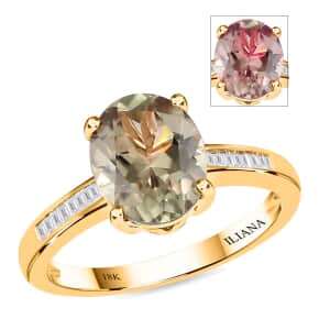 Iliana 18K Yellow Gold AAA Turkizite and G-H SI Diamond Ring (Size 10.0) 4.11 Grams 3.40 ctw
