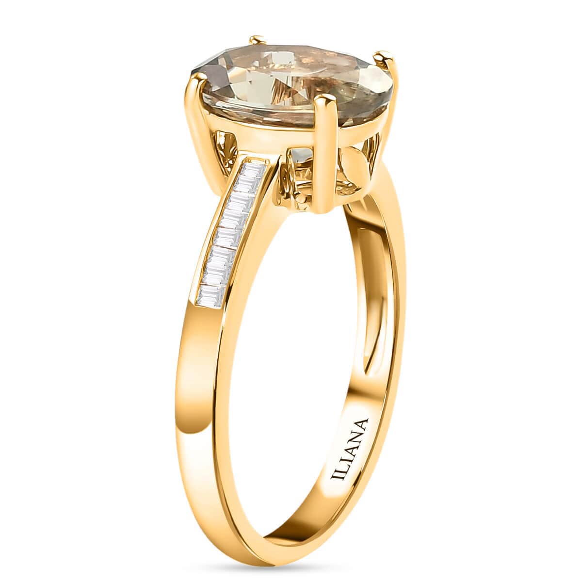 Iliana 18K Yellow Gold AAA Turkizite and G-H SI Diamond Ring (Size 10.0) 4.11 Grams 3.40 ctw image number 3