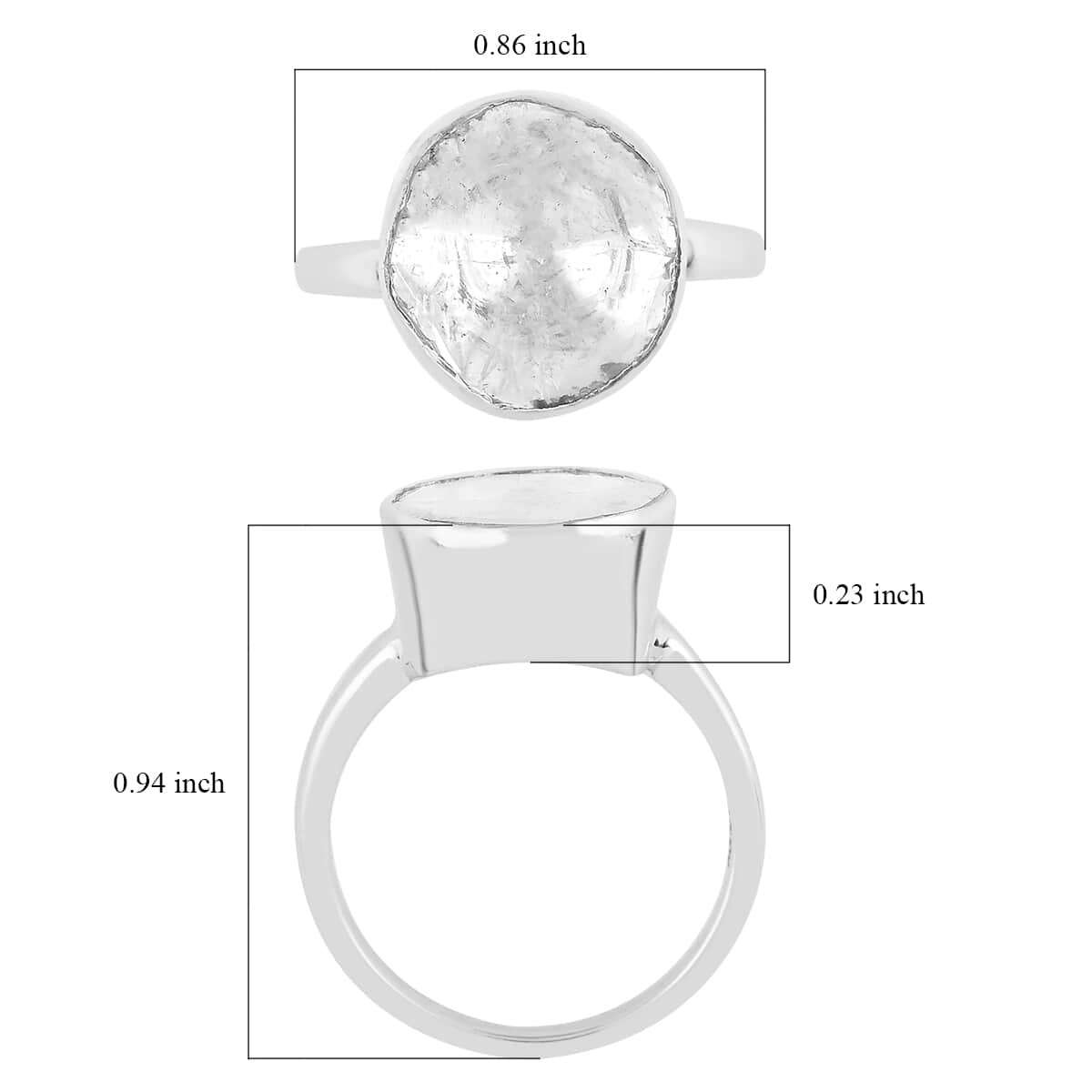 Polki Diamond Solitaire Ring in Rhodium Over Sterling Silver (Size 9.0) 1.00 ctw image number 4