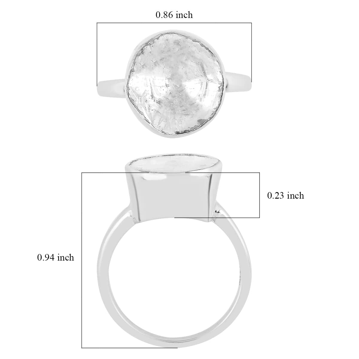 Polki Diamond Solitaire Ring in Rhodium Over Sterling Silver (Size 6.0) 1.00 ctw image number 4