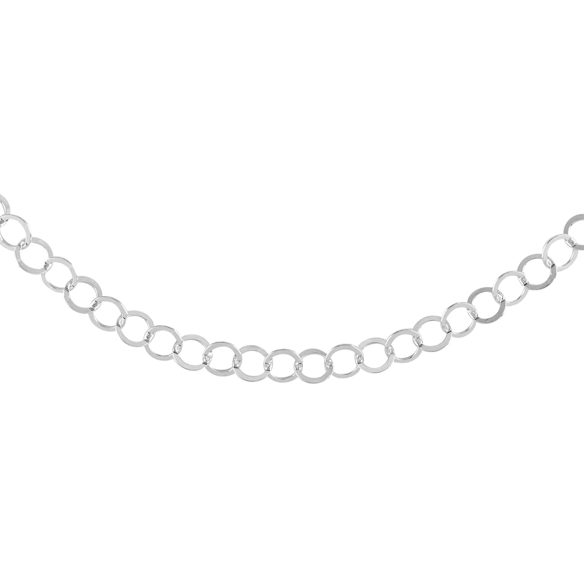 Italian Sterling Silver 5.5mm Rolo Necklace 20 Inches 5.70 Grams image number 0