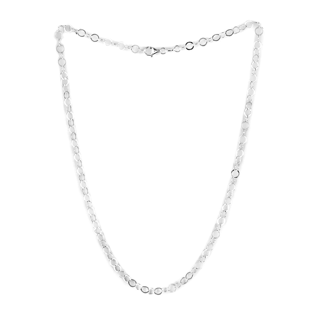 Italian Sterling Silver 5.5mm Rolo Necklace 20 Inches 5.70 Grams image number 2