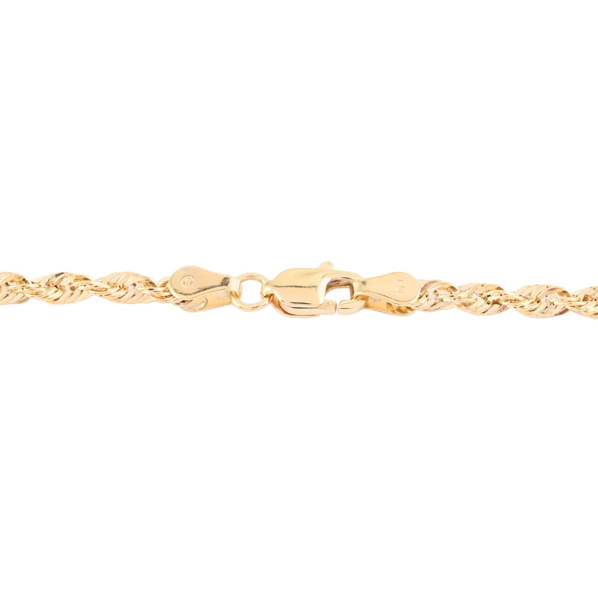 VEGAS CLOSEOUT Deal 14K Yellow Gold 6mm Laser Rope Bracelet (8.00 In) 7.50 Grams image number 2