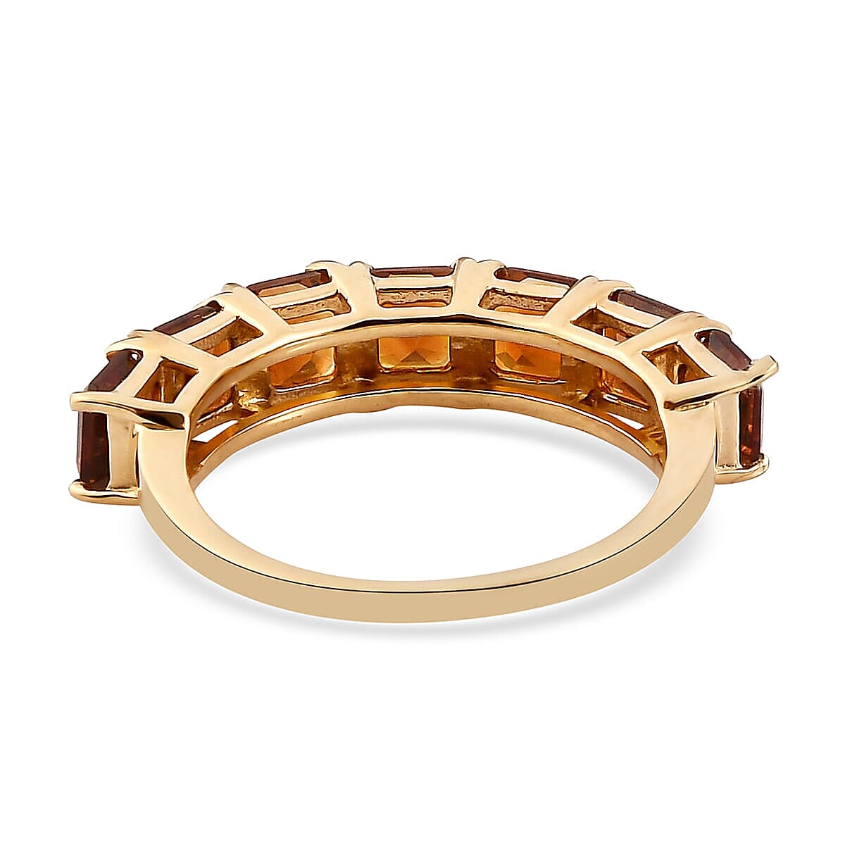Santa Ana Madeira Citrine 7 Stone Ring in 14K Yellow Gold Over Sterling Silver (Size 10.0) 2.10 ctw