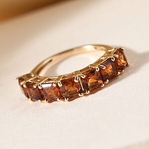 Santa Ana Madeira Citrine 7 Stone Ring in 14K Yellow Gold Over Sterling Silver (Size 6.0) 2.10 ctw