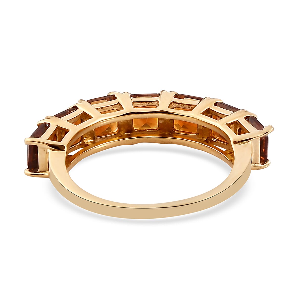 Santa Ana Madeira Citrine 7 Stone Ring in 14K Yellow Gold Over Sterling Silver (Size 6.0) 2.10 ctw image number 4