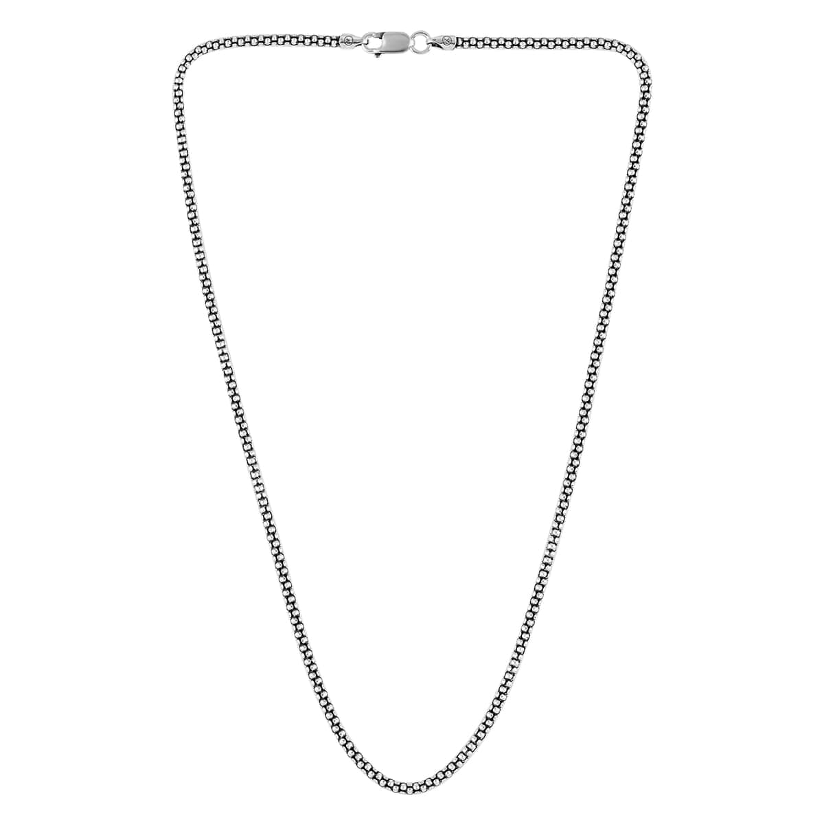 Italian Sterling Silver 2.8mm Coreyana Necklace 20 Inches 9.40 Grams image number 3
